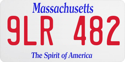 MA license plate 9LR482