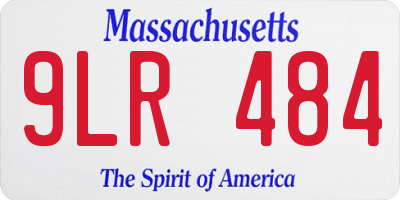 MA license plate 9LR484