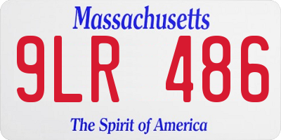 MA license plate 9LR486