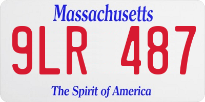 MA license plate 9LR487