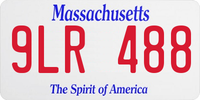 MA license plate 9LR488