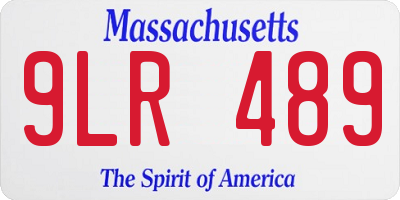 MA license plate 9LR489
