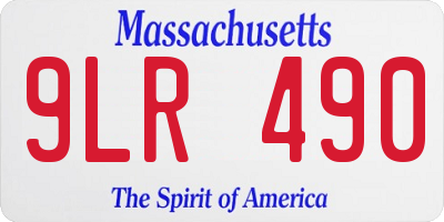 MA license plate 9LR490