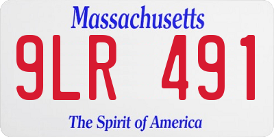 MA license plate 9LR491