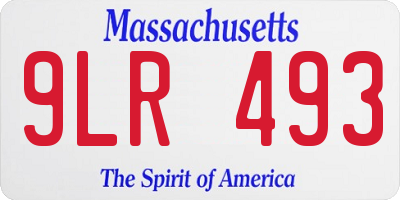 MA license plate 9LR493
