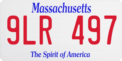 MA license plate 9LR497