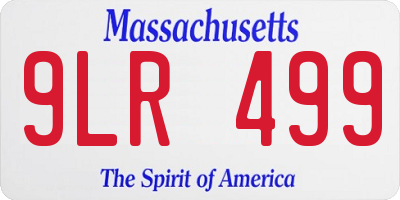 MA license plate 9LR499