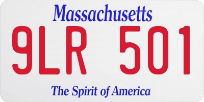 MA license plate 9LR501