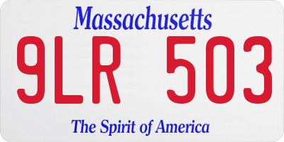 MA license plate 9LR503