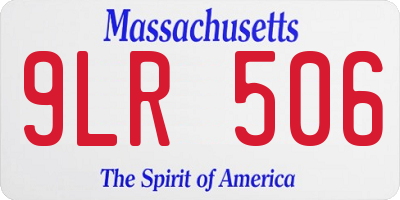 MA license plate 9LR506