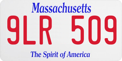 MA license plate 9LR509