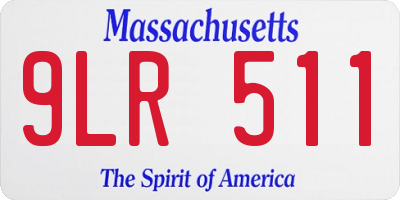 MA license plate 9LR511