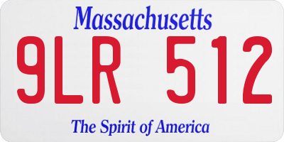 MA license plate 9LR512