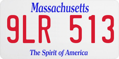 MA license plate 9LR513