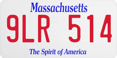 MA license plate 9LR514