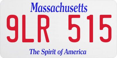 MA license plate 9LR515