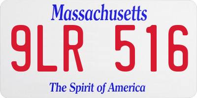 MA license plate 9LR516