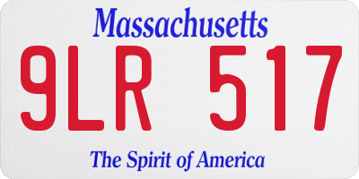 MA license plate 9LR517