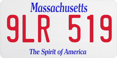 MA license plate 9LR519