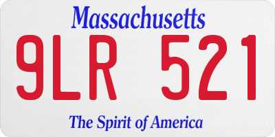 MA license plate 9LR521