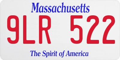 MA license plate 9LR522