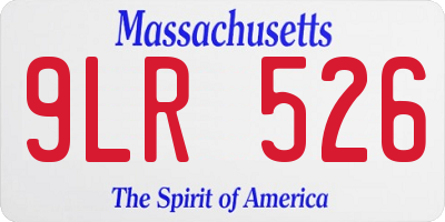 MA license plate 9LR526
