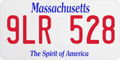 MA license plate 9LR528