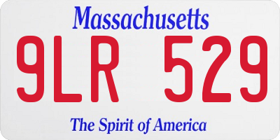 MA license plate 9LR529