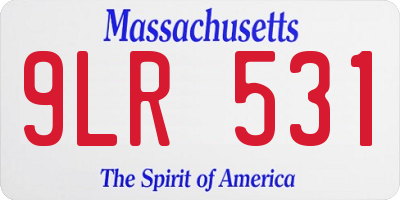 MA license plate 9LR531