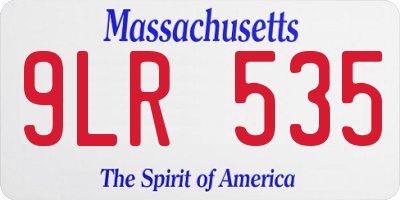 MA license plate 9LR535