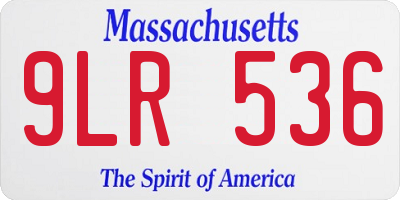 MA license plate 9LR536