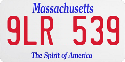 MA license plate 9LR539
