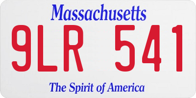 MA license plate 9LR541