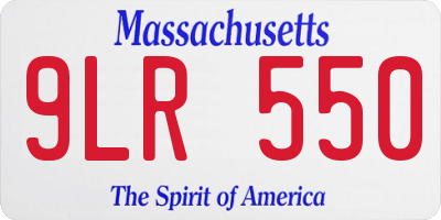 MA license plate 9LR550