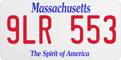 MA license plate 9LR553