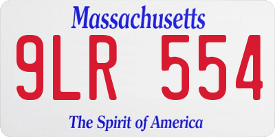 MA license plate 9LR554