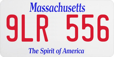 MA license plate 9LR556
