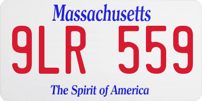 MA license plate 9LR559