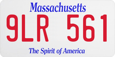 MA license plate 9LR561