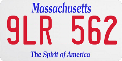 MA license plate 9LR562
