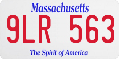 MA license plate 9LR563