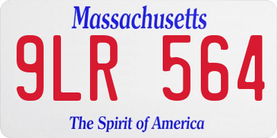 MA license plate 9LR564