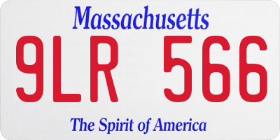 MA license plate 9LR566