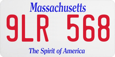 MA license plate 9LR568