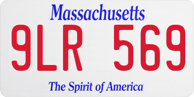 MA license plate 9LR569