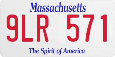 MA license plate 9LR571