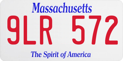 MA license plate 9LR572