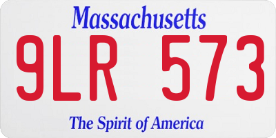 MA license plate 9LR573