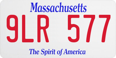 MA license plate 9LR577
