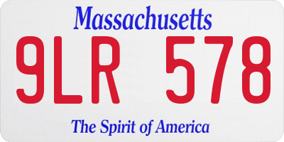 MA license plate 9LR578